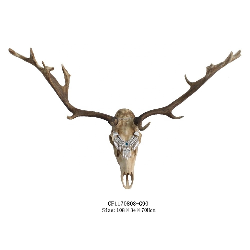 Hot Sale Large Resin Animal Skull Head Deer Skull Head Wall Decor Candle Holder