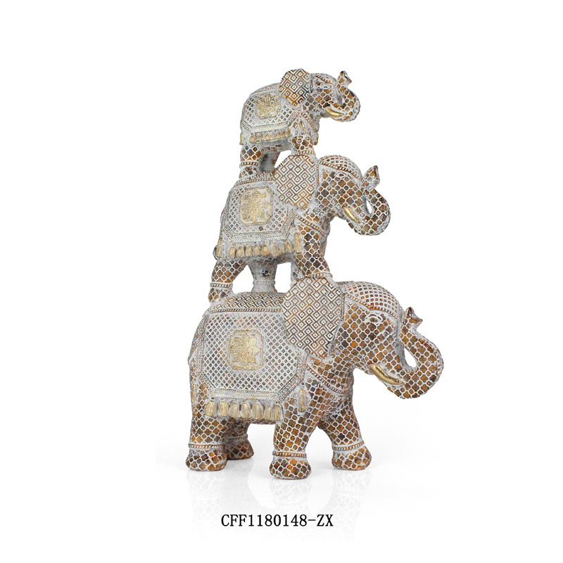 Decorative Animal Pattern Elephant Hand Statue SCULPTURE Artificial Wholesales Resin for Wall Decor Europe Wall Dcoration Silver