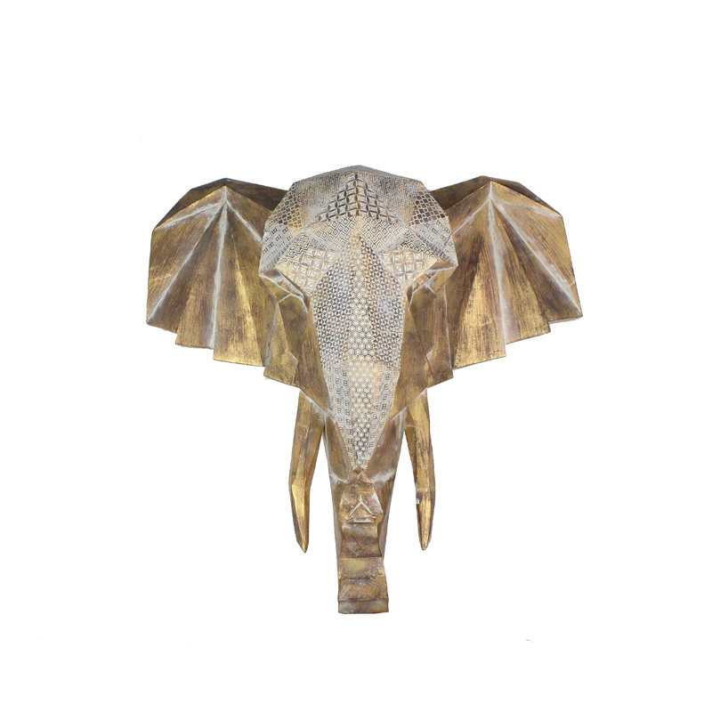 Decorative Animal Pattern Elephant Hand Statue SCULPTURE Artificial Wholesales Resin for Wall Decor Europe Wall Dcoration Silver