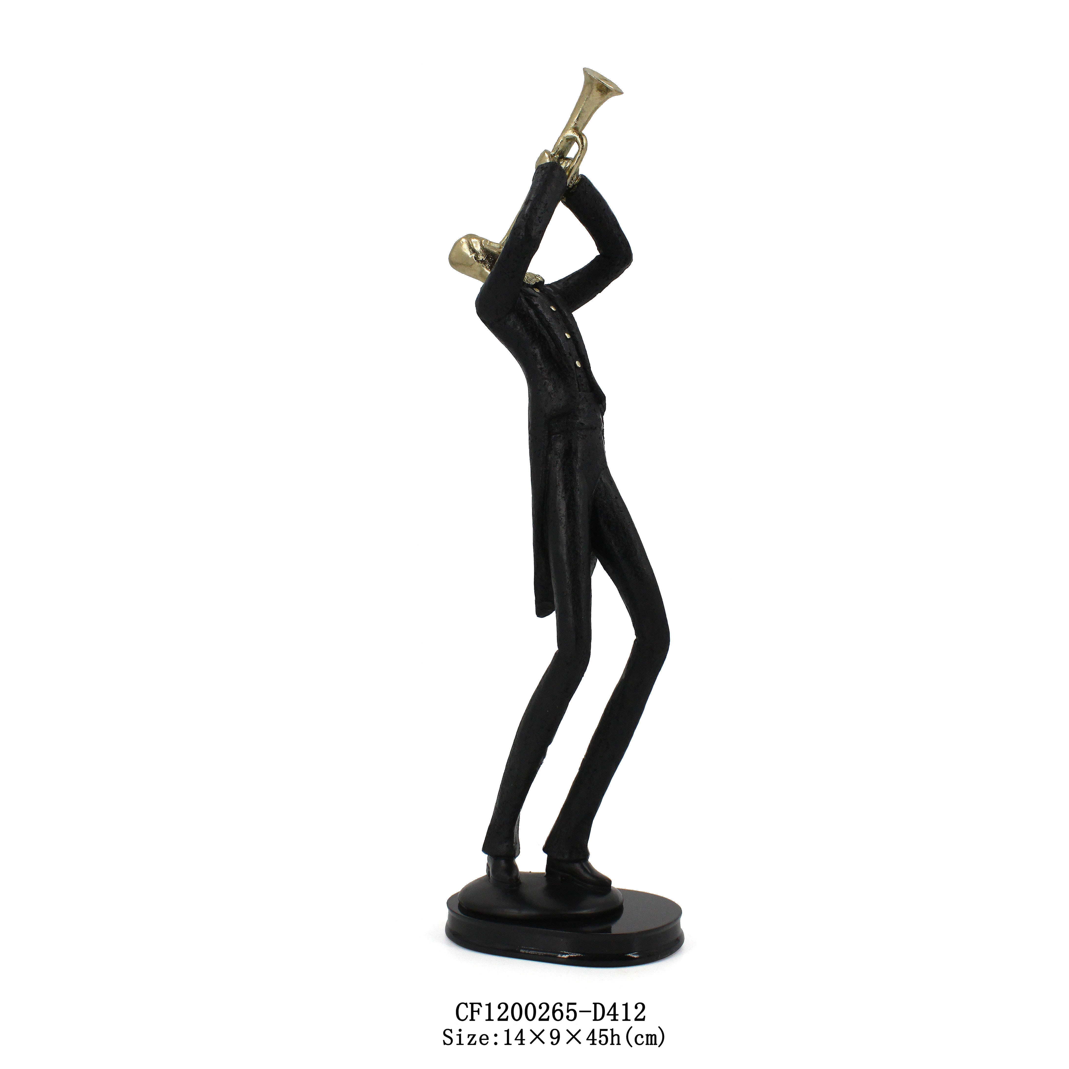 European Style Resin Jazz Abstract Figurine Musician Sculpture Musical instrument For High Quality Home Decoration