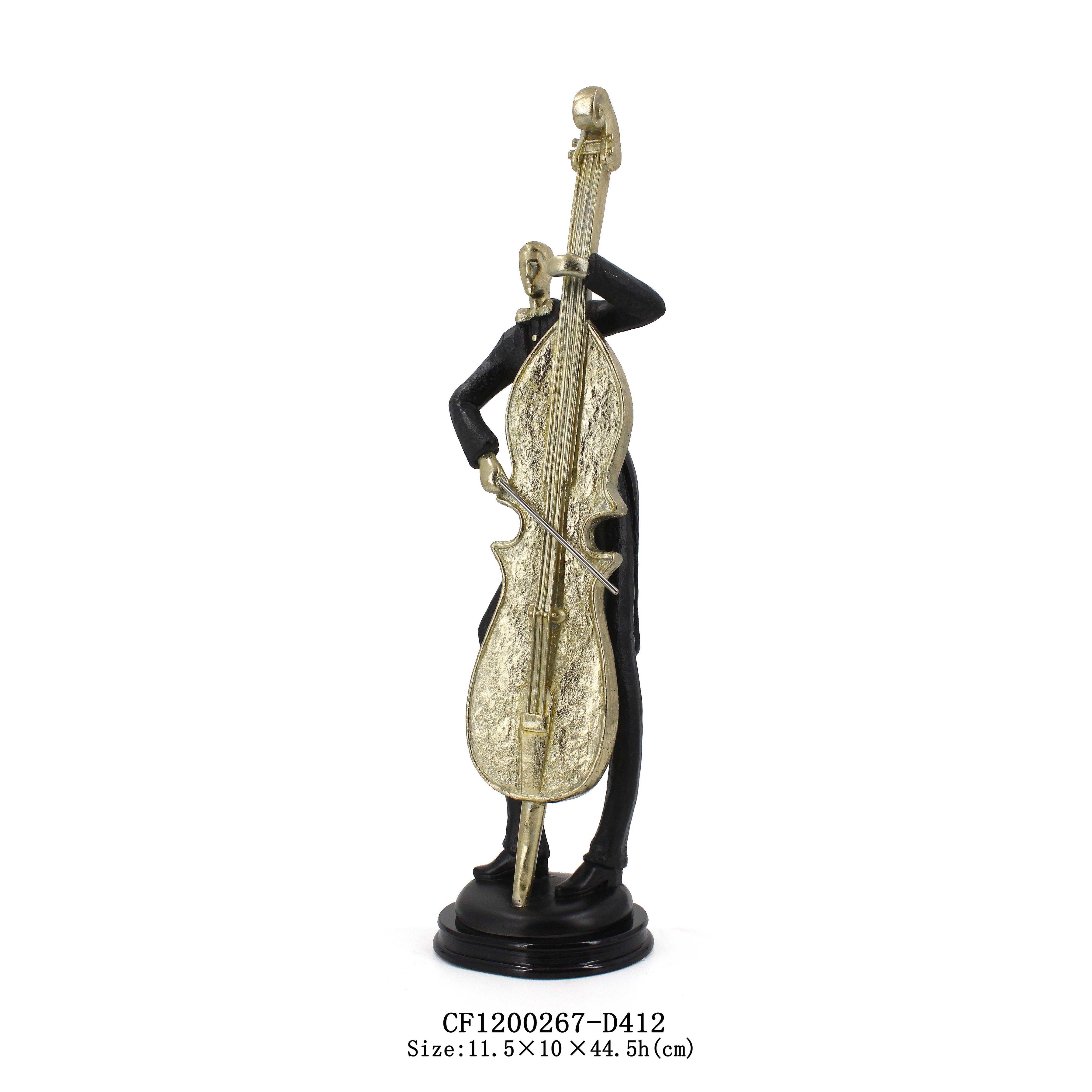 European Style Resin Jazz Abstract Figurine Musician Sculpture Musical instrument For High Quality Home Decoration