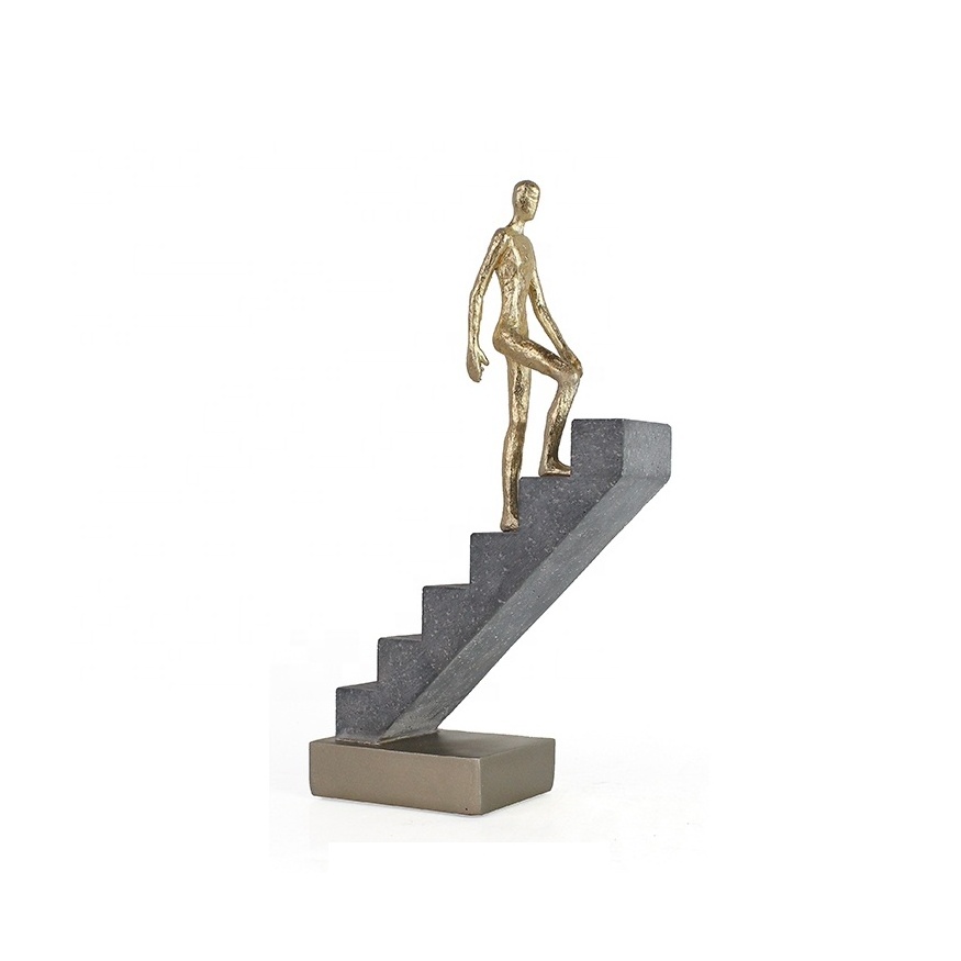 Unique resin ladder sculpture home decoration resin crafts statue ornaments figure accessories living room decor