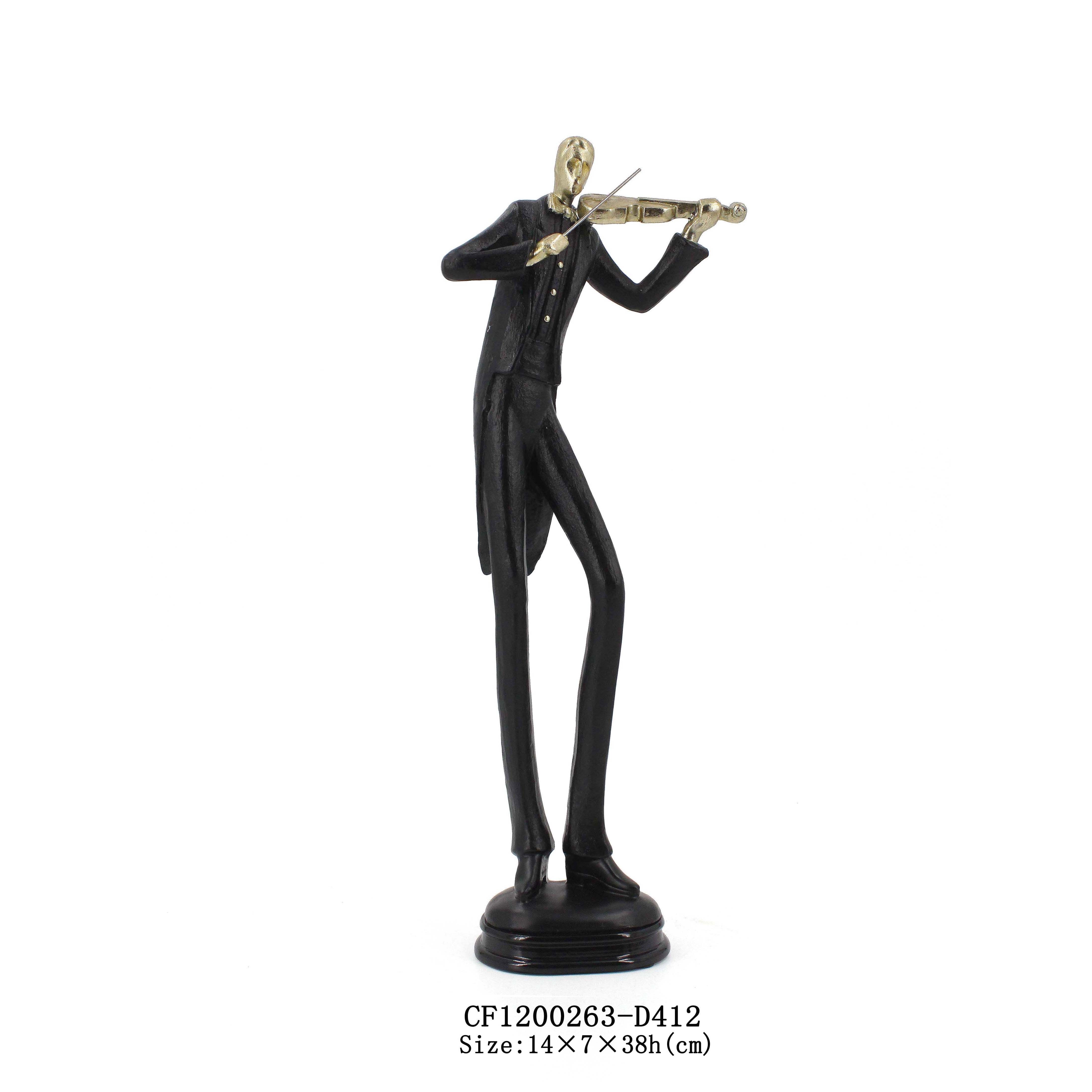 European Style Resin Jazz Abstract Figurine Musician Sculpture Musical instrument For High Quality Home Decoration