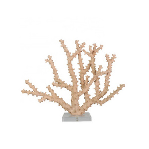 Resin Faux Branch Coral Sculpture with acrylic base Coral Ornament Red Tabletop Coral Decoration for Home and Office Display