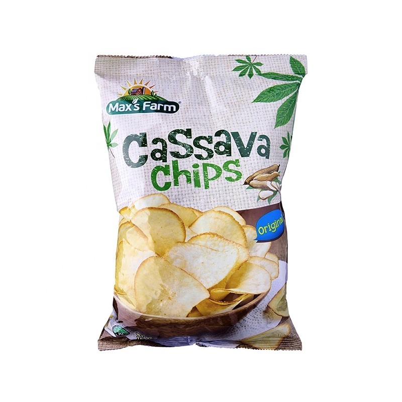 Cassava Plantain Banana Corn Tortilla Potato Chips Customized Aluminum Foil Fin Seal Snack Packing Bag