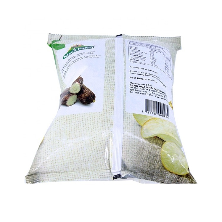 Cassava Plantain Banana Corn Tortilla Potato Chips Customized Aluminum Foil Fin Seal Snack Packing Bag