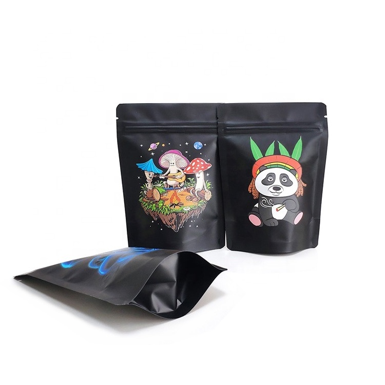 custom printed 1g 3.5g 7g 14g 28g soft touch small zip lock smell proof mylar bag