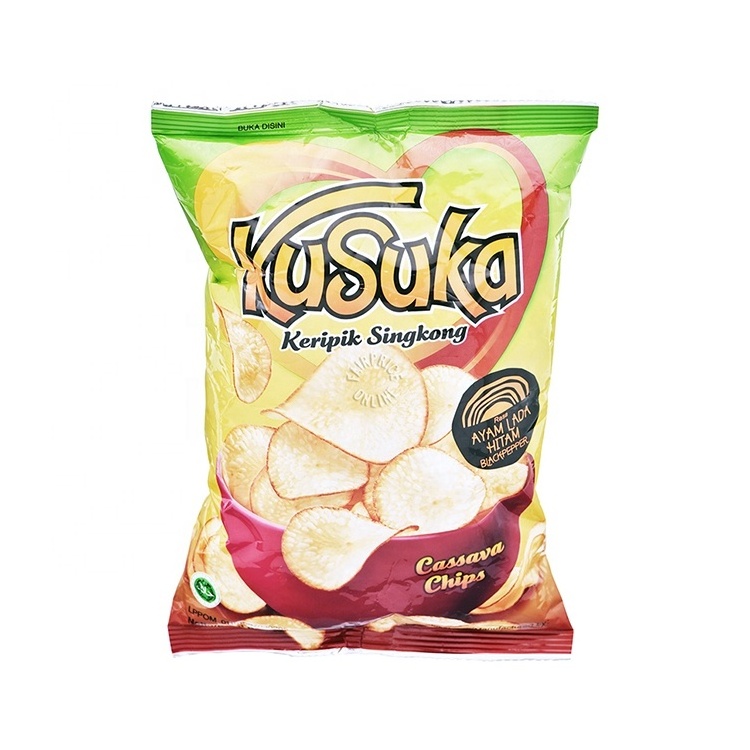 Cassava Plantain Banana Corn Tortilla Potato Chips Customized Aluminum Foil Fin Seal Snack Packing Bag