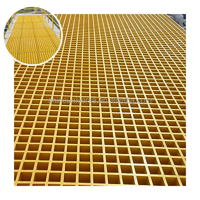 SU-High Quality Molded 1220*2440mm Fiberglass Floor Reinforcement Plasticfrp Frp Grating Mini Mesh