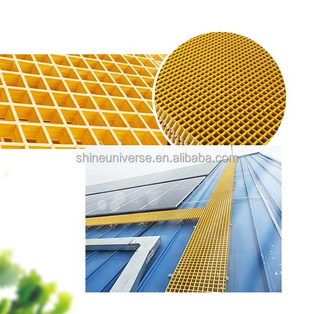 Shine Universe FRP Grid Mesh Fiberglass Grating Walkway Composite GRP Fiberglass Reinforced Plastic Grid for Construction