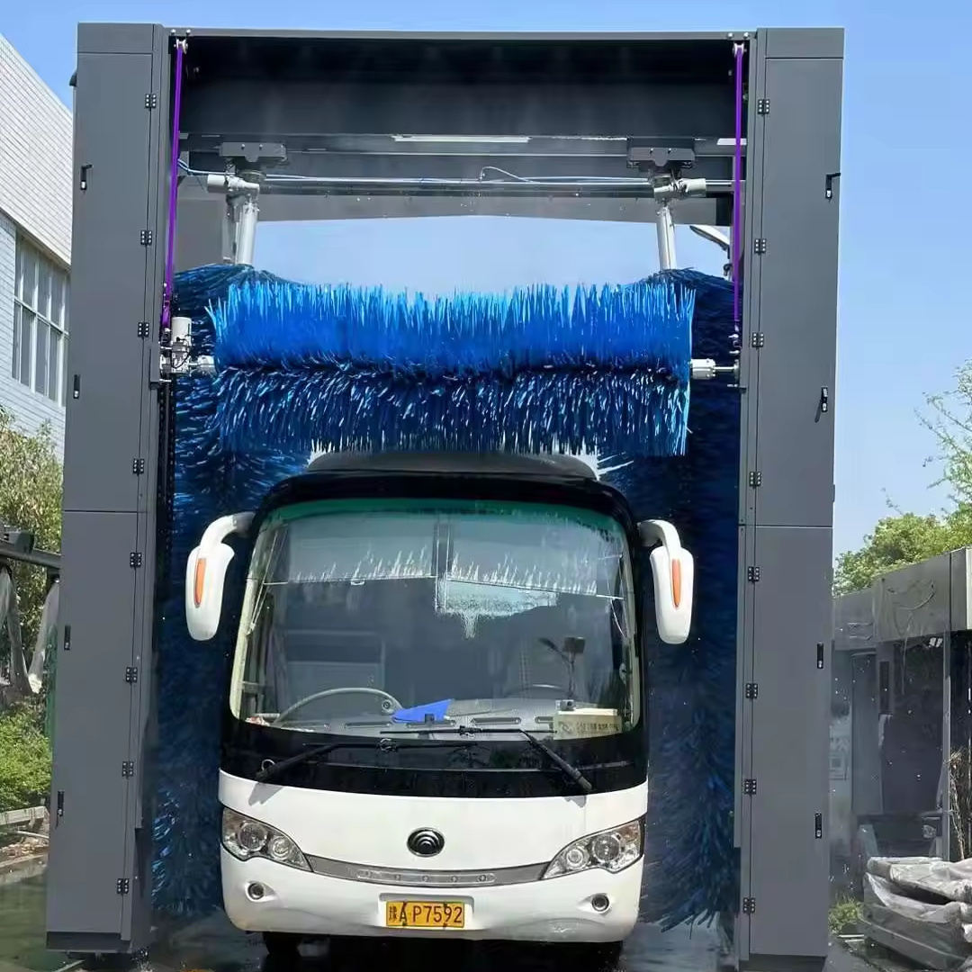 Shinewash 3 brushes commercial truck wash system automatic mobile bus wash equipment for buses