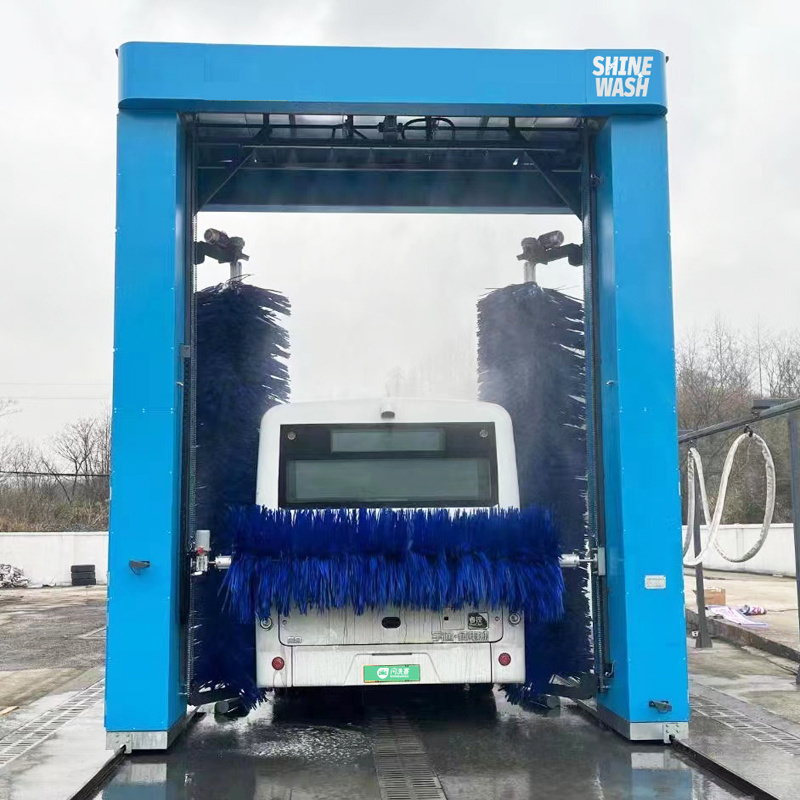 Shinewash 3 brushes commercial truck wash system automatic mobile bus wash equipment for buses