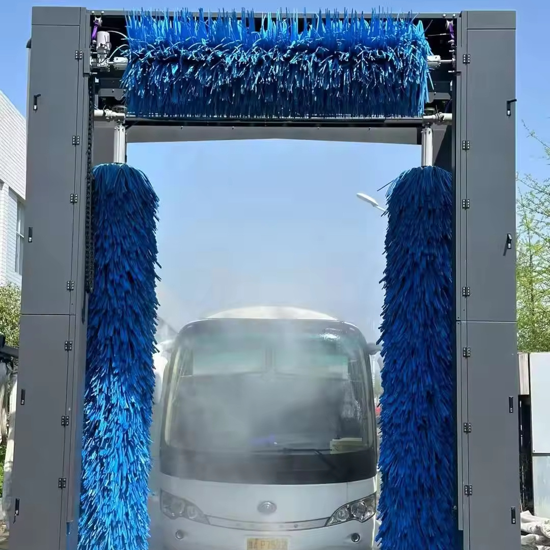 Shinewash 3 brushes commercial truck wash system automatic mobile bus wash equipment for buses