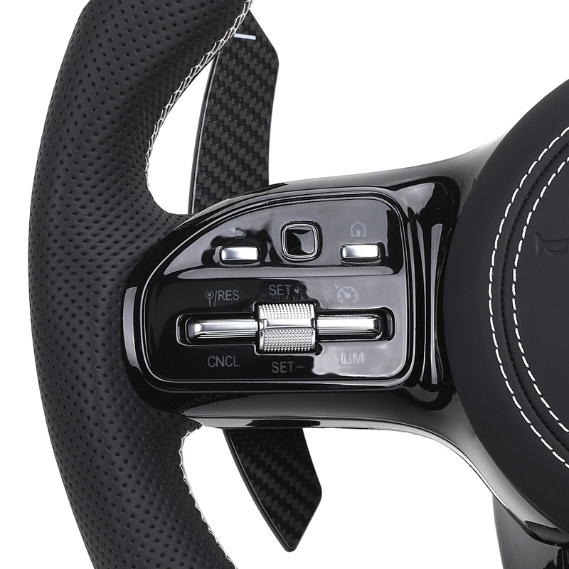 Custom Volante Glossy Black Carbon Steering Wheel for Mercedes Benz W204 W205 W207 W211 W212 W213 W221 W222 GLS CLS C63 AMG GT