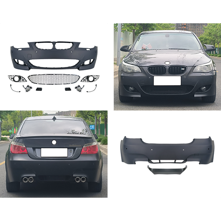 Full Set M Sport M5 Facelift Rear Diffuser Front Grille Bumper Bodykit Body Kit for BMW 5 Series E60 2004-2010 Upgrade to M5