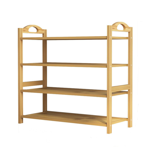 Custom Foldable 2 3 4 5 6 Tiers Shoe Rack Bamboo Wooden Pairs Shoe Shelf Storage Organizer For Small Spaces