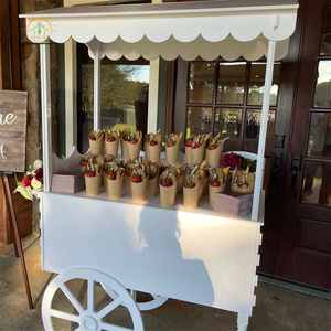 Customized Flower Candy Carts With Wheels For Wedding Children Christmas Dessert Party Decoration