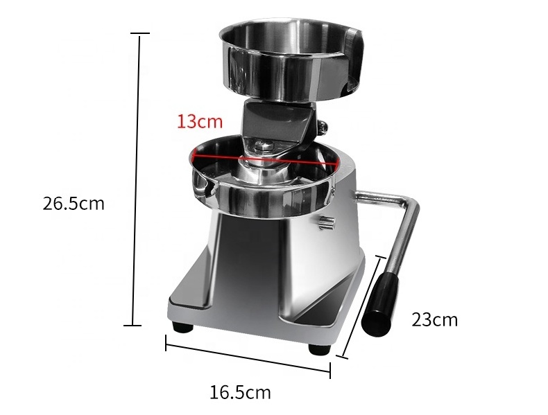 Countertop manual hamburger patty maker 100mm press patty machine for kitchen