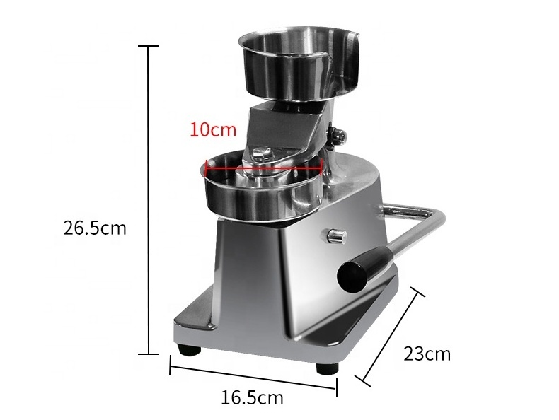 Countertop manual hamburger patty maker 100mm press patty machine for kitchen