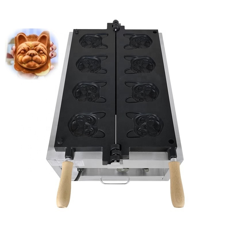 Commercial Electric Dog Head Shape Waffle Maker Restaurant Cartoon Bubble Waffle Making Machine Stainless Steel SY 1 Set 3000