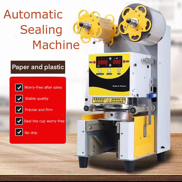 High Quality Sealing Machine Milk Tea Coffee Cup Automatic Sealing Machine Manual Machine for Sealing Plastic Cans Sealer Easily