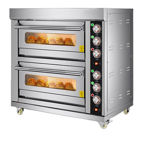 Commercial Rotating Bakery Ovens High Quality Double Layer Electric 220v Pizza Oven