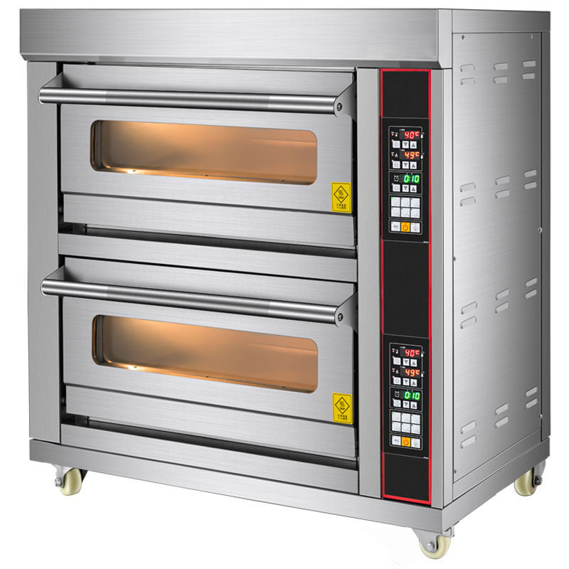 Commercial Rotating Bakery Ovens High Quality Double Layer Electric 220v Pizza Oven