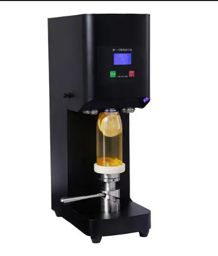 High Efficiency Intelligent Cup Sealing Machine Bubble Tea Beer Seamer Machine Black Automatic Packaging Machine Canning Bottles