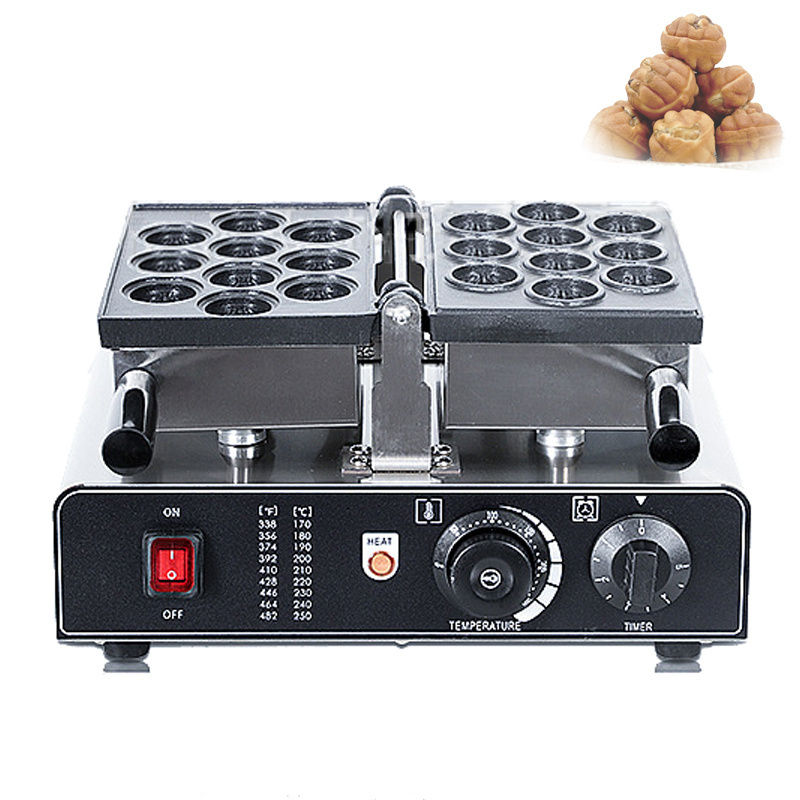 Snack Food Machine Walnut Cookie Wafer Maker and Walnut Shaped Waffle Cake Manju Waffle Machine for Sale Electric SY 1 Set 220