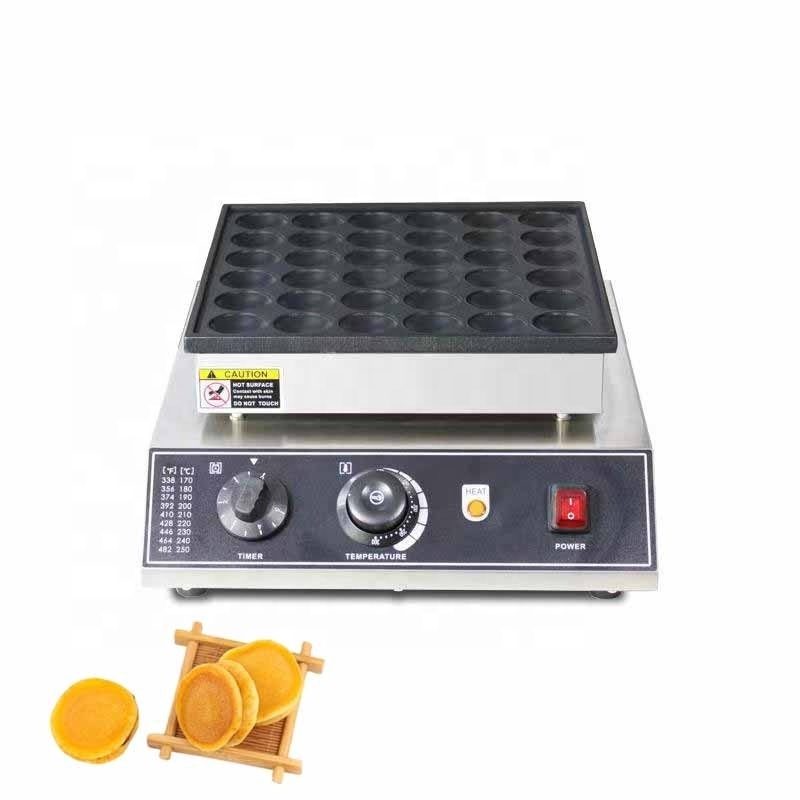 Electric 36 Holes Bubble Waffle Machine Stainless Steel Poffertjes Grill Machine Snack Waffle Making Machine