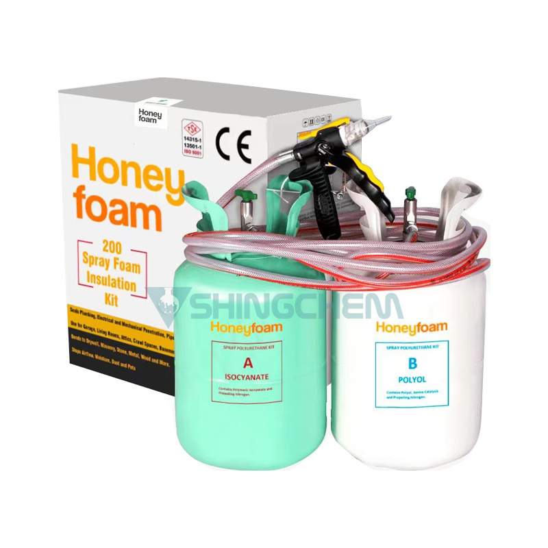 Factory Price Two-Component Closed-Cell Polyurethane Spray Foam System 200 600 Spray Polyurethane Set