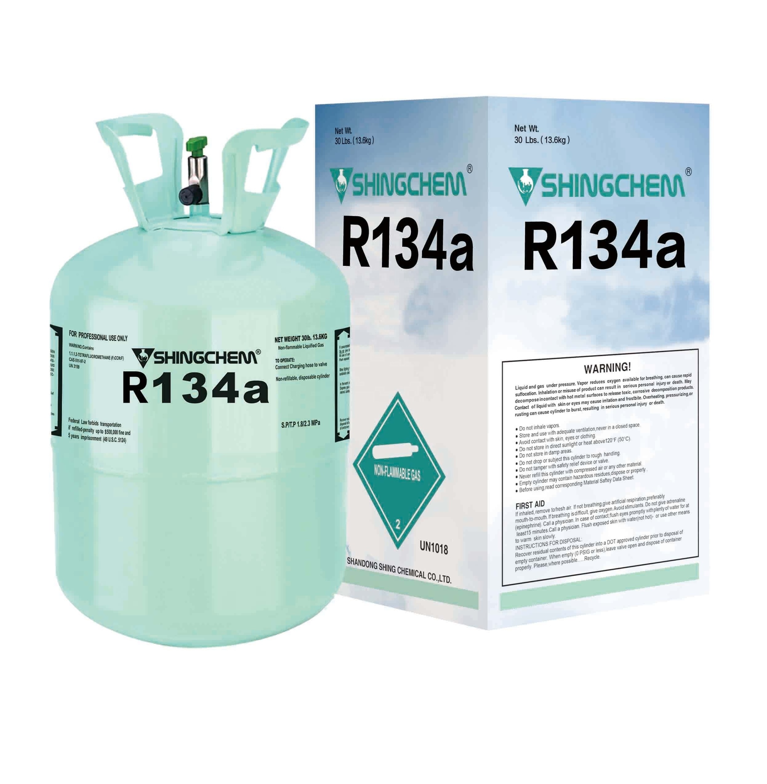 SHINGCHEM High Quality Refrigerant R134a Gas For Sale HFC R134a 6.8KG