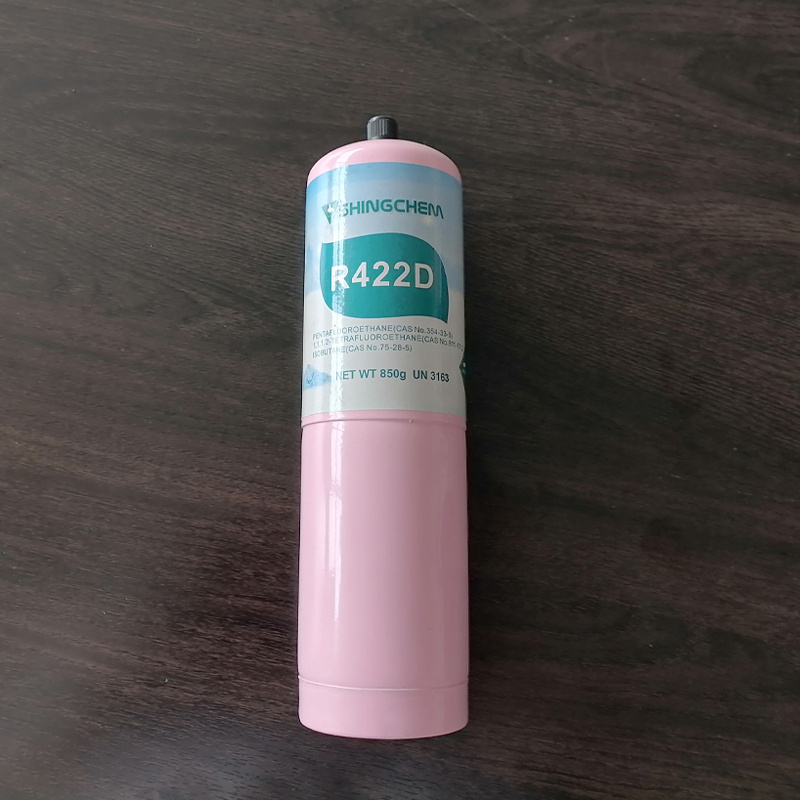 SHINGCHEM high purity refrigerant   R422d  in can cylinder