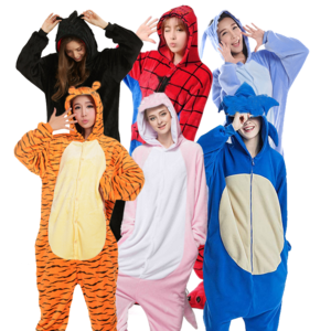 Hot Selling Sonic Onesie Pajamas Cartoon Cute Sleepwear Plush Flannel Pajamsa Set  Women Kids Cosplay Kigurumi