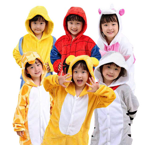 Wholesale Kids Animal Cartoon Pajamas Dog Shark Dinosaur Onesie Kigurumi Boy Girl Flannel Custom Pijamas