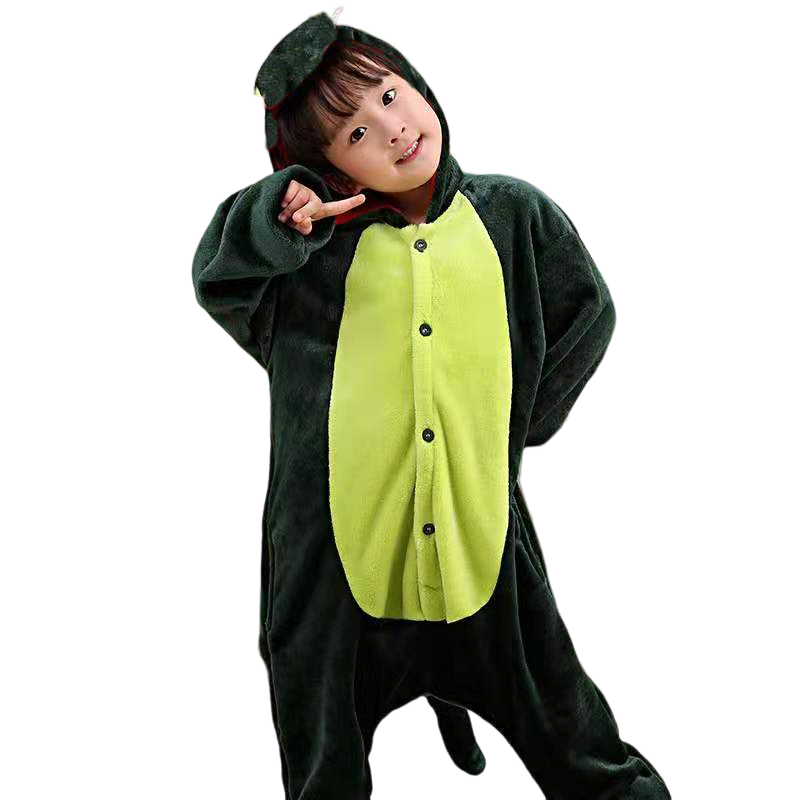 Hot Selling Kids Onesie Kigurumi Children Full Length Pijama Cartoon Girls Boys One-Piece Pyjamas Animal Jumpsuit