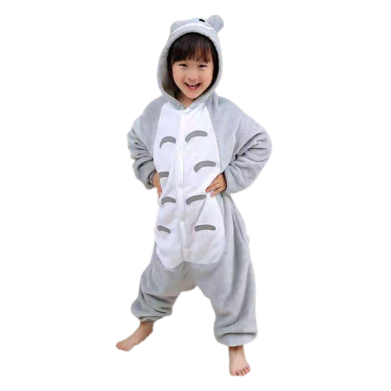 Kids Boys Girls Cartoon Animal Pajamas Pegasus Penguin Koala Pikachu Conjuntos Para Nios kids terno Pyjamas warm Flannel Pijamas