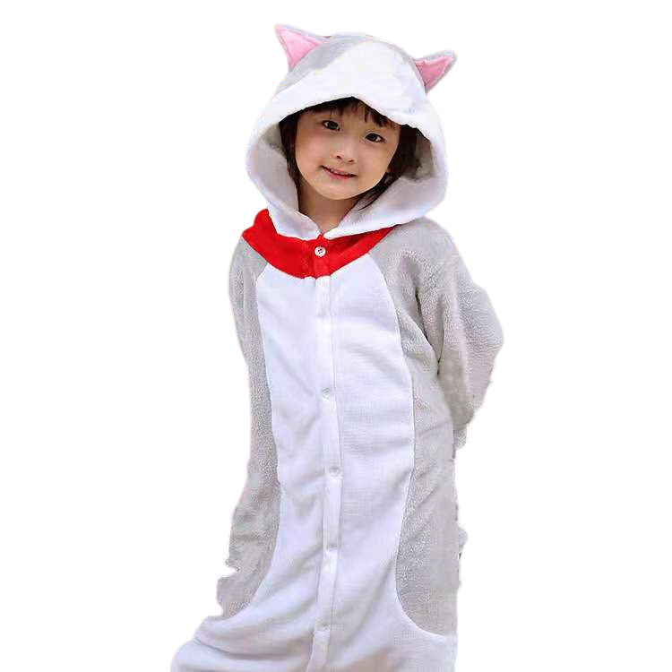 Hot Selling Kids Onesie Kigurumi Children Full Length Pijama Cartoon Girls Boys One-Piece Pyjamas Animal Jumpsuit