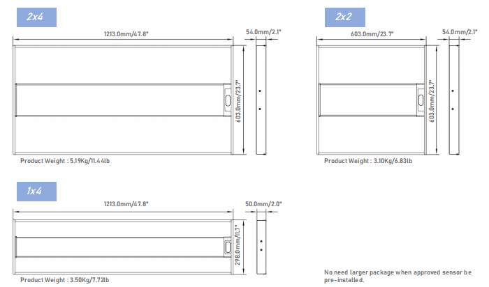 Shingel LED Troffer light 30W 40W Watt Selectable Recessed 2X2 2X4 1X4 Commercial Lighting troffer