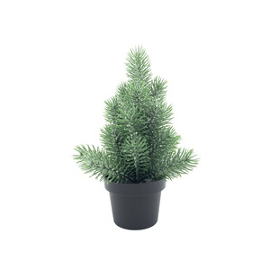 Special PE Snow different finishing Christmas plant mini tree in plastic pot party hallway for garden home arrangement