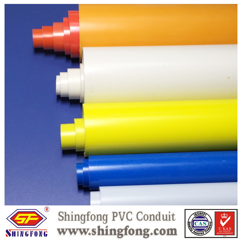 Fire resistant orange electrical PVC pipe 25mm conduit