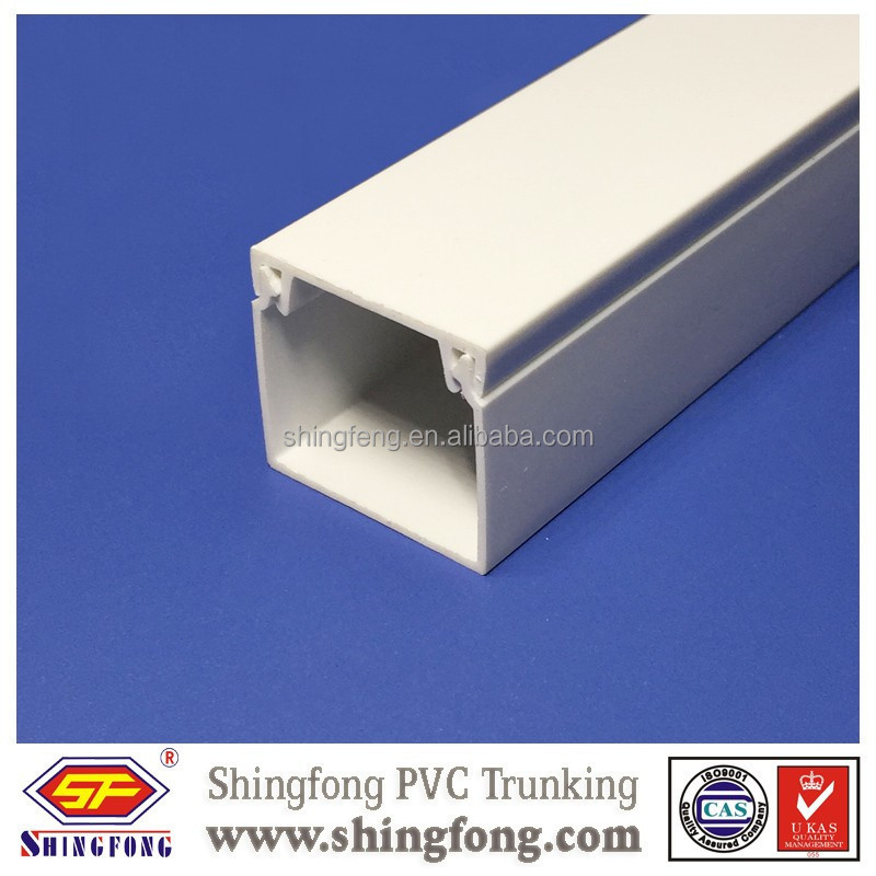 Decorative Air Conditioner PVC Pipe Cover Square Cable Trunking 75x75mm