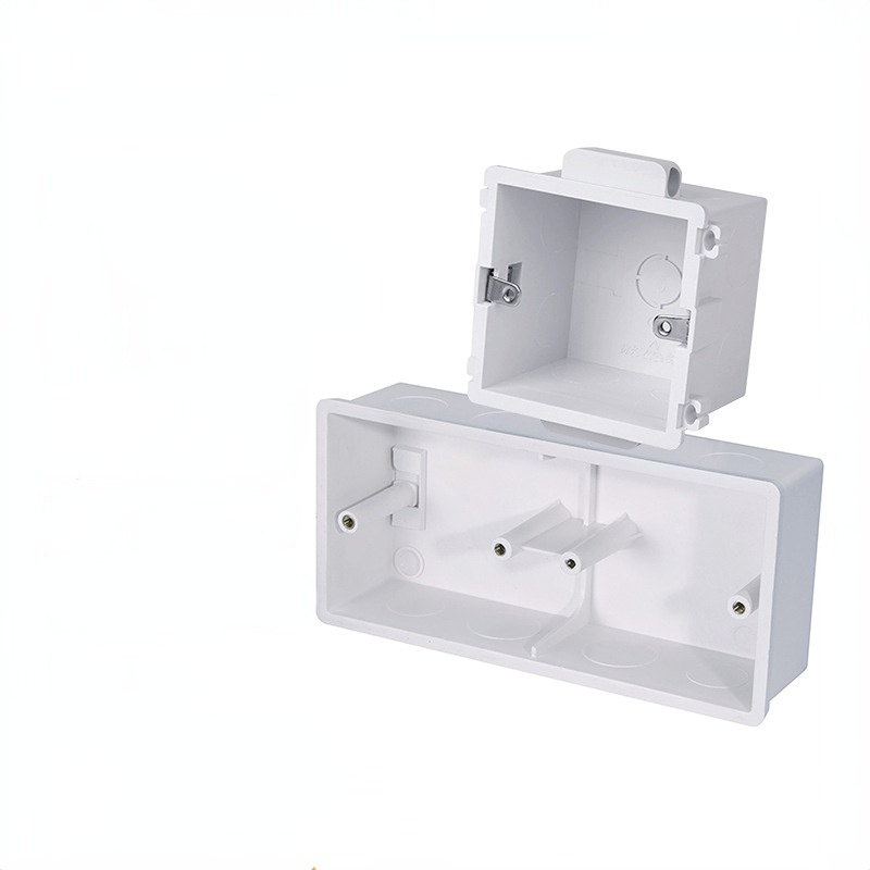 Surface Mount Pvc Junction Box Home Use Wall Socket Bottom Box One Gang Fireproof Electrical Switch Box