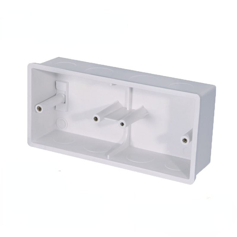 Surface Mount Pvc Junction Box Home Use Wall Socket Bottom Box One Gang Fireproof Electrical Switch Box