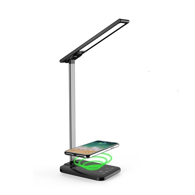 Metal Swing Arm Desk Lamp with Clamp Eye-Caring Architect Dimmable 10 Brightness Levels Table Lights