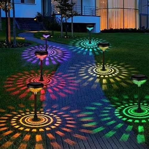 waterproof IP65 led outdoor solar lamp lighting Rgb decoration landscape lights, solar Channel Lawn garden Warm light