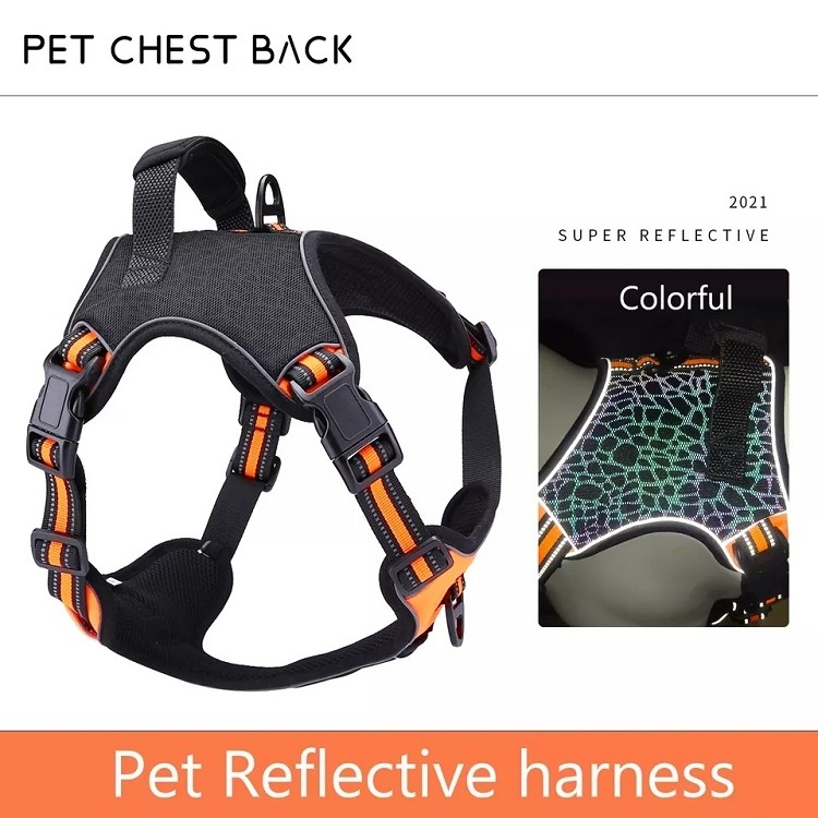 Factory Wholesale Comfortable Mesh Pet Harness  Manufacturers Adjustable No Pull  Reflective Dog Harness Backpack