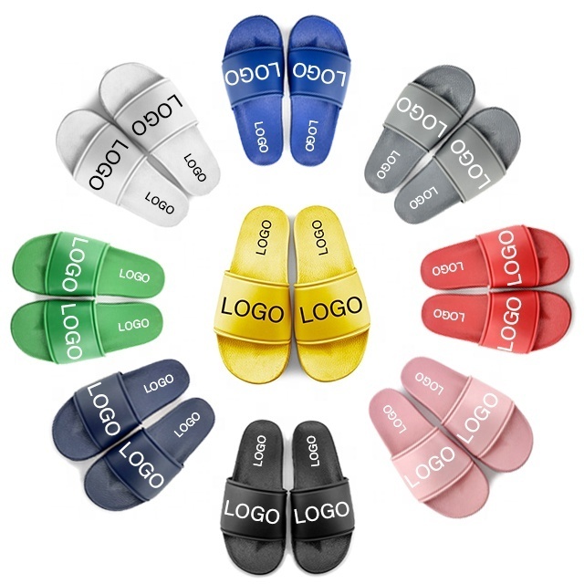 Custom PVC Slides Slippers Shoes For Beach Walking Men Women Sublimation Blank Easy Wear Summer Shower Slippers