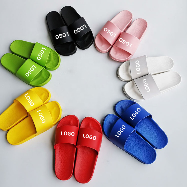 Custom PVC Slides Slippers Shoes For Beach Walking Men Women Sublimation Blank Easy Wear Summer Shower Slippers