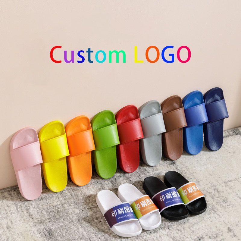 Custom PVC Slides Slippers Shoes For Beach Walking Men Women Sublimation Blank Easy Wear Summer Shower Slippers